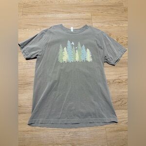 Grayish Brown T-Shirt with Tree Graphic